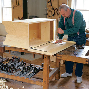 18th-century six-board chest