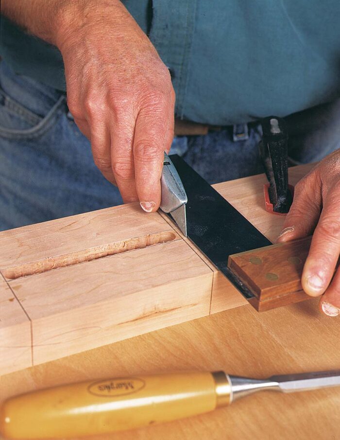 Marking with a razor knife makes for a crisp edge