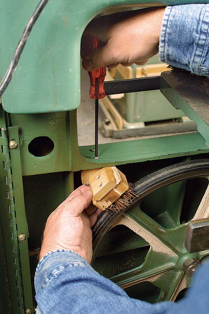 brushing the wheel