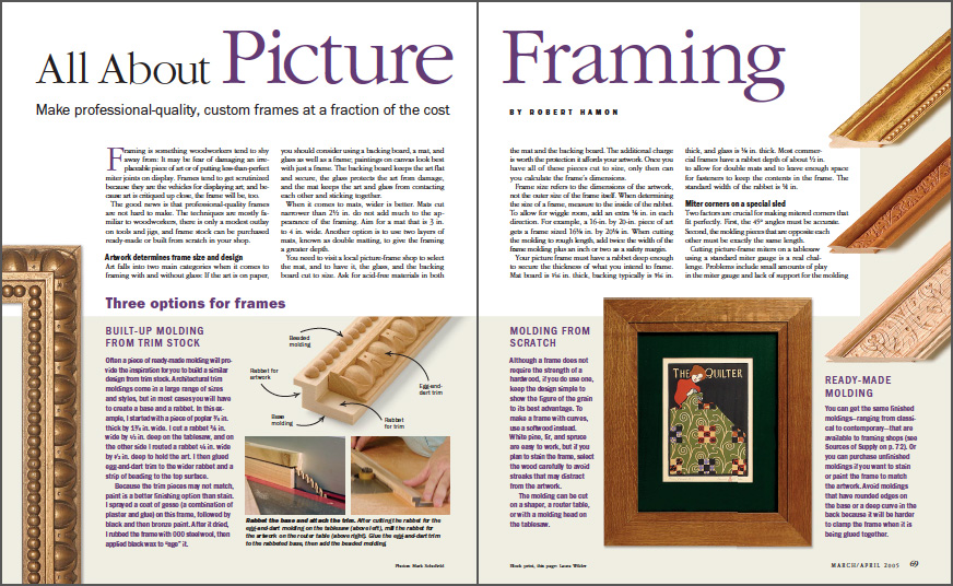 All About Picture Framing spread