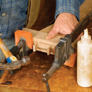 table wedges glue up