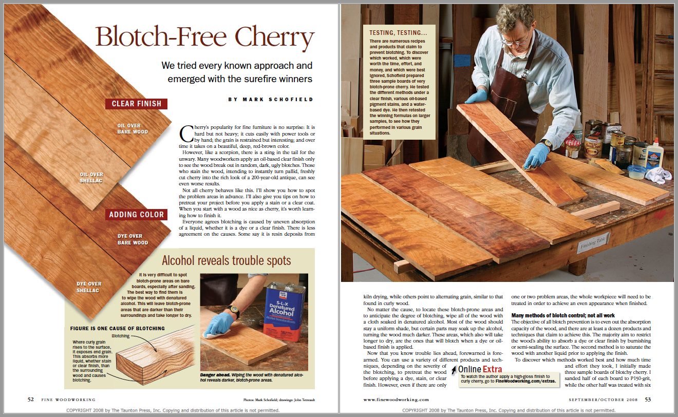 Prevent Blotching in Cherry