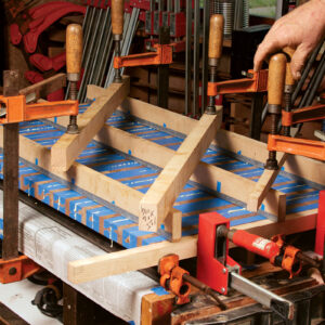 end grain sticks glue up