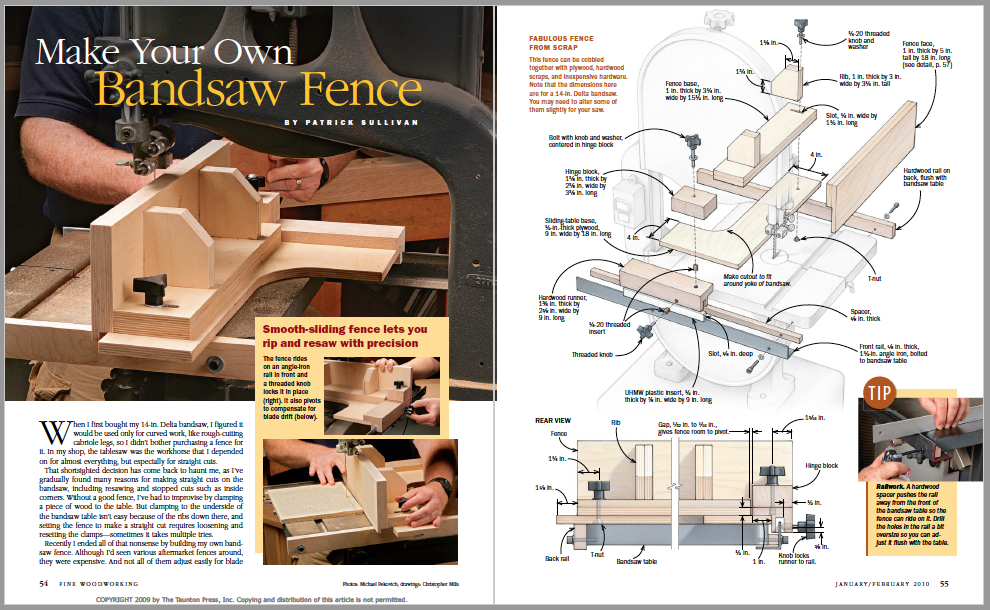 Make Your Own Bandsaw Fence