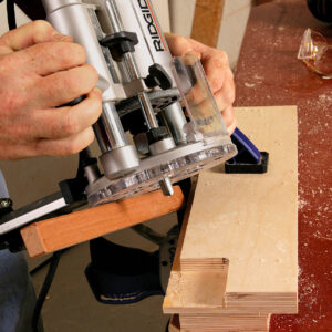 use a plunge router and bandsaw fence make way for hinge