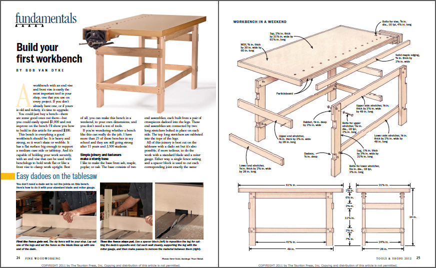 Build Your First Workbench spread