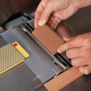 move stone right to left to avoid a burr when sharpen jointer knives