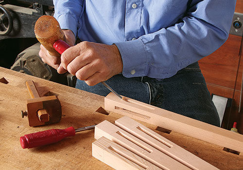 bedside table leg cutting