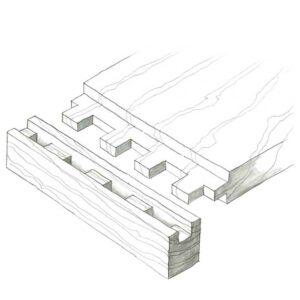 Crenelated multi tenons