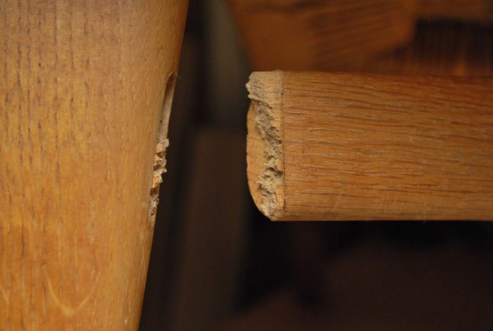 Broken tenon 