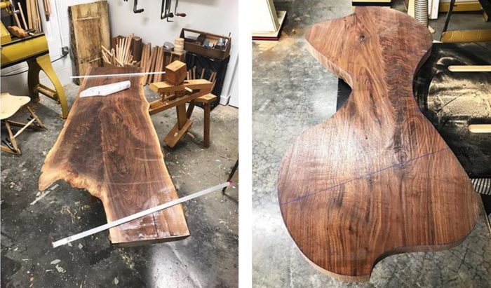 walnut finished bench 