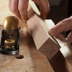 light chamfer from block plane