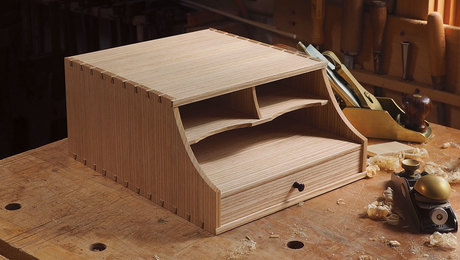 Make a dovetailed desktop organizer