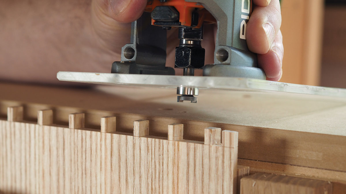 Another alternative is to rout to the baseline using a bearing-guided bit. If you don’t mind the noise and dust, a router makes quick work of the job.