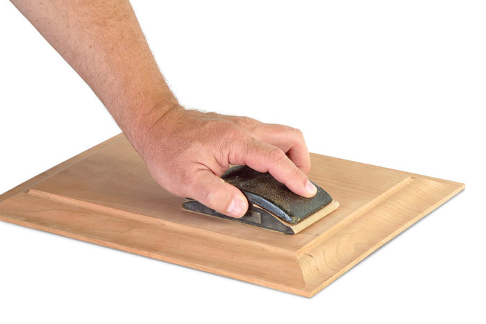 Hand sanding flat surfaces