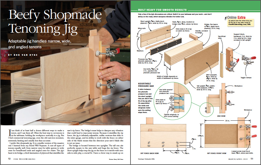 Shopmade tablesaw tenoning jig spread img