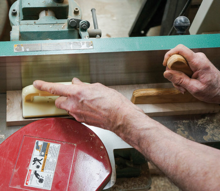 Flatten the box lid on the jointer to remove the bandsaw marks