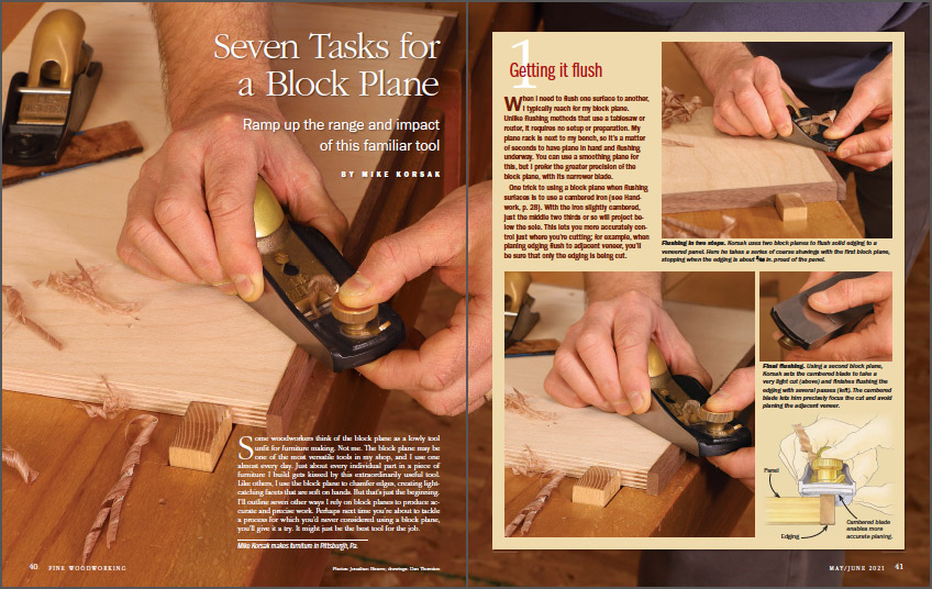 Seven tasks for a block plane