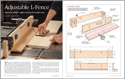 Adjustable L-fence