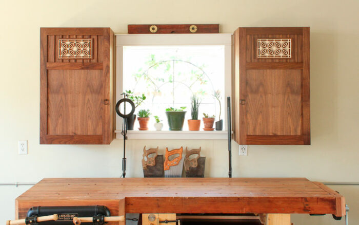 Tool cabinets, black walnut