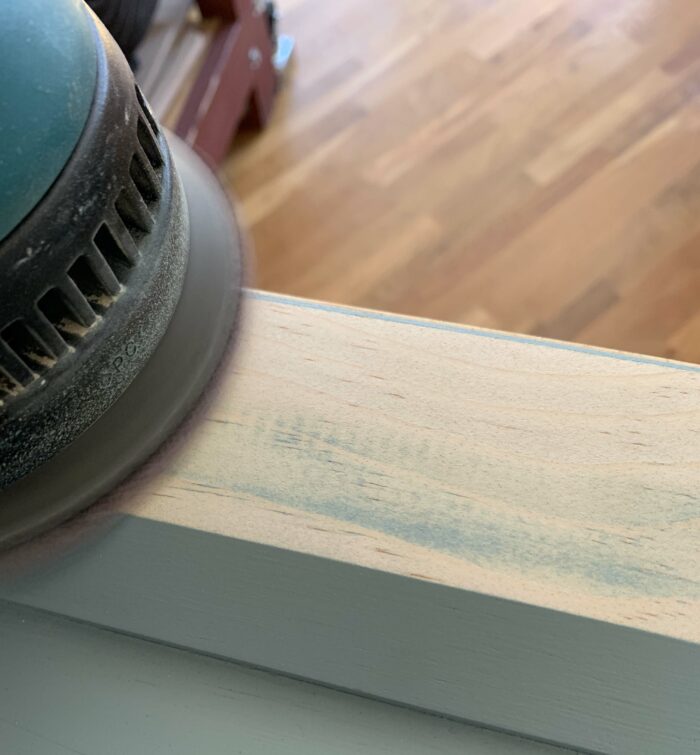 A sander makes planer ripples on pine very apparent.