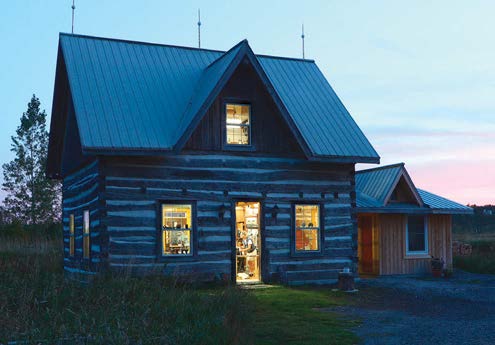 house at night