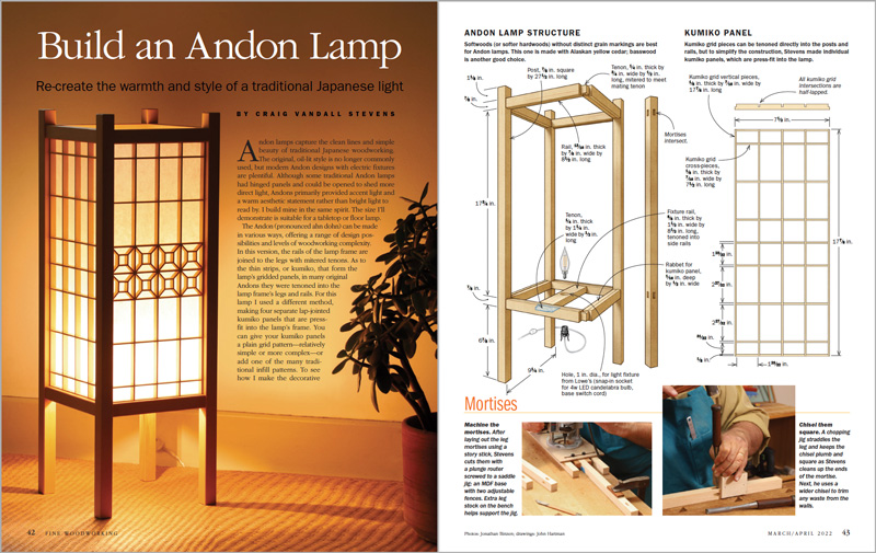 How to build an andon lamp - FineWoodworking