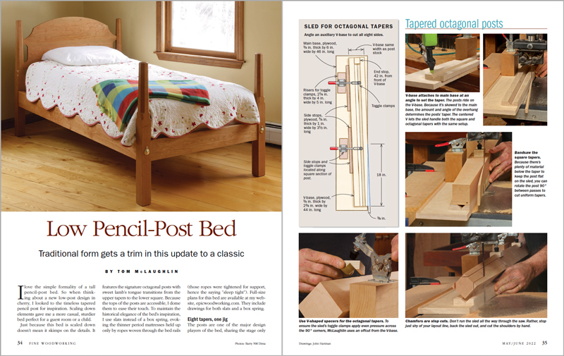 Build a pencil-post bed spread