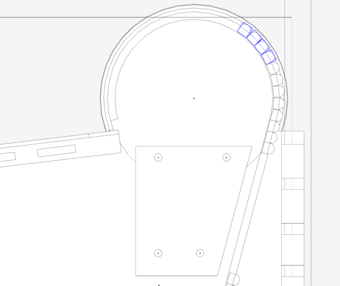 copy multiple slats by rotating the group from the centerpoint of the groove