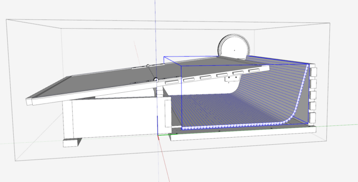 sketch-up tambour desk design