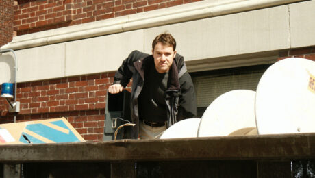 Yoav Liberman dumpster dives at Harvard University in 2004