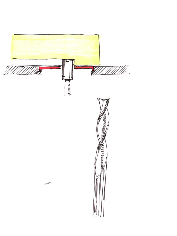 Plans for Yoav Liberman's knife block, "One Knife Stand"