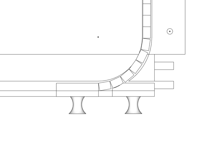 A 19th century Seymour sliding door bedside table design in SketchUp