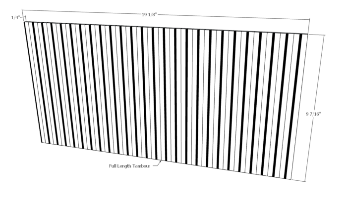 A 19th century Seymour sliding door bedside table design in SketchUp