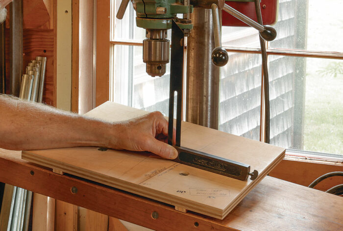 He then tilts the table itself for the splay angle. 